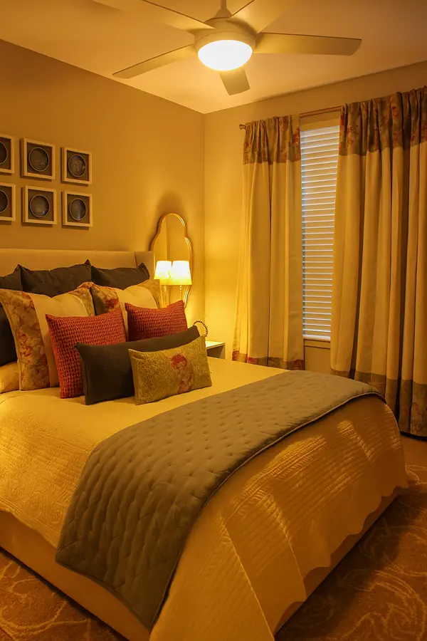 Bedroom Pillows and Curtains