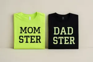 Printed mom and dad t-shirts