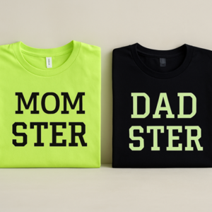 Printed mom and dad t-shirts