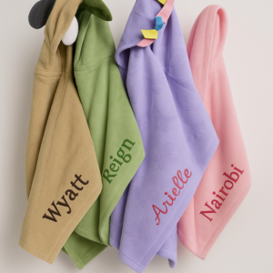 Printed individual names on comfy hoodies