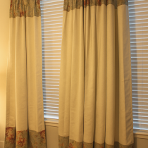 Two curtains on rods