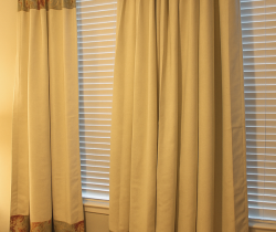 Two curtains on rods