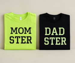 Printed mom and dad t-shirts