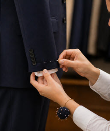 Custom suit jacket tailoring