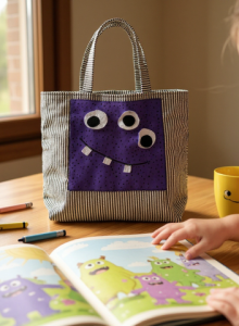 Embroidered shopping bag
