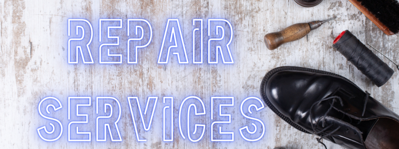 Shoe repair services advertisement