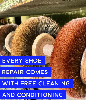Shoe advertisement buffing